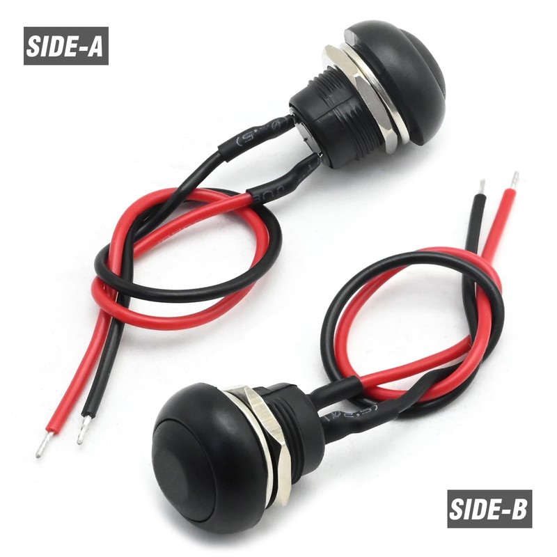 Anxingo 2 PCS Mini Round Waterproof Momentary Push Button Switch,