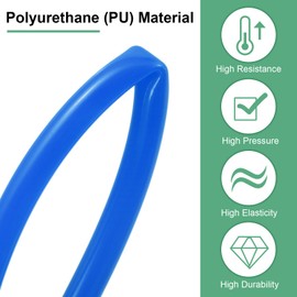 M METERXITY Pneumatic Tubing Pipe, 5mm(ID) x8mm(OD) PU Polyurethane Air Compressor Hose for Air Compressor Fitting/Gas/Fluid Transfer, Air Hose Line Tube [2M/6.56ft, Blue]