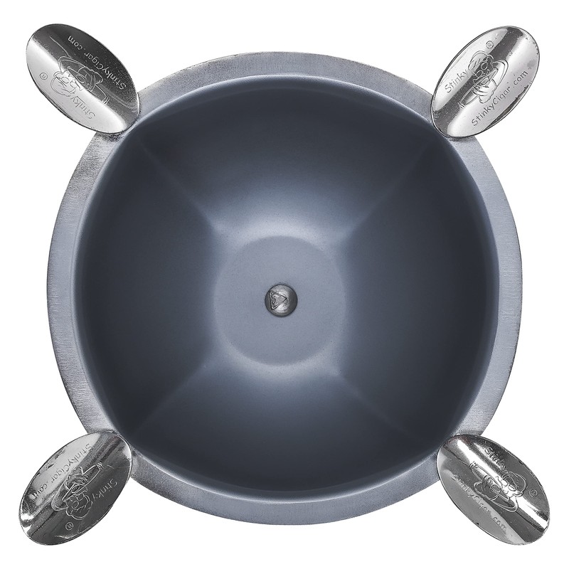 Stinky Cigar Ashtrays Box Pressed Ashtray, Brushed Silver