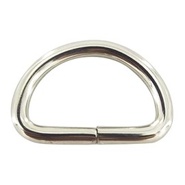 SORTUMOLA 50pcs Metal D Ring Non Welded Loop D-Rings for Bag, Buckle,Straps, Belt, Backpack DIY Accessories Silver (25mm) PT843