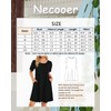 Necooer Women Short Sleeve Loose Mini Dress Casual Summer Dresses