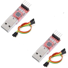 DUBEUYEW 2102 Module USB to TTL 5PIN Serial Converter Adapter Module Downloader for UART STC 3.3V and 5V with Jumper Wires