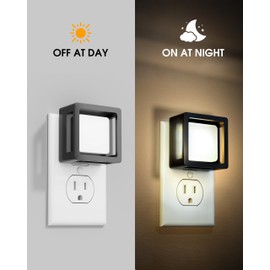 FONSHUKYY LED Night Light, Night Lights Plug Into Wall [2 Pack] with Dusk-to-Dawn Sensor, Dimmable Nightlights, Adjustable Brightness for Bathroom, Hallway,Toilet