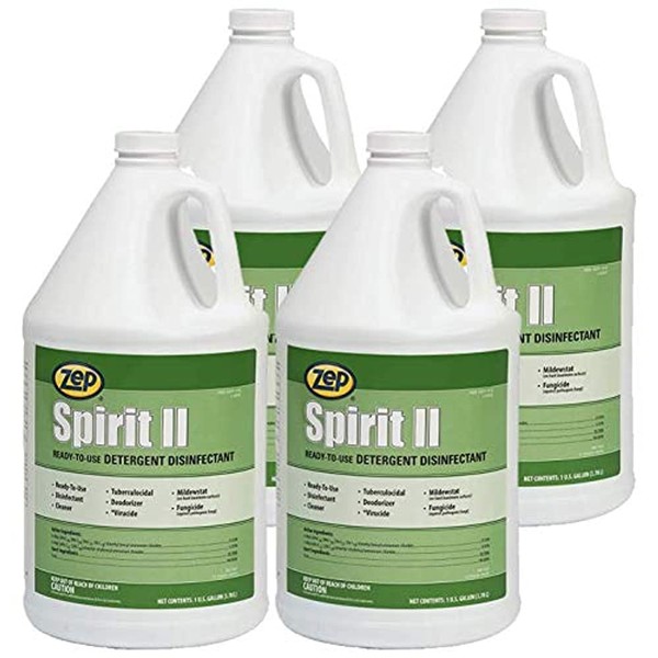 Zep, ZPE67923CT, Spirit II Detergent Disinfectant, 4 / Carton, Multi, 128 Fl Oz (Pack of 4)