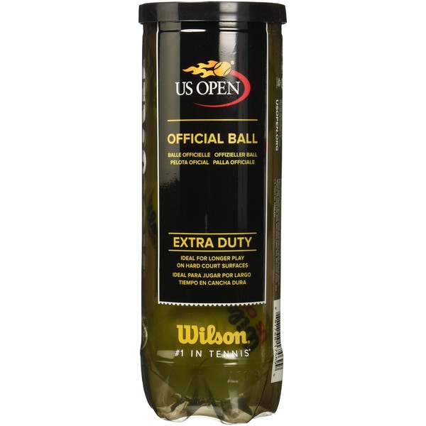 WILSON US Open Tennis Balls - Extra Duty, 4 Can