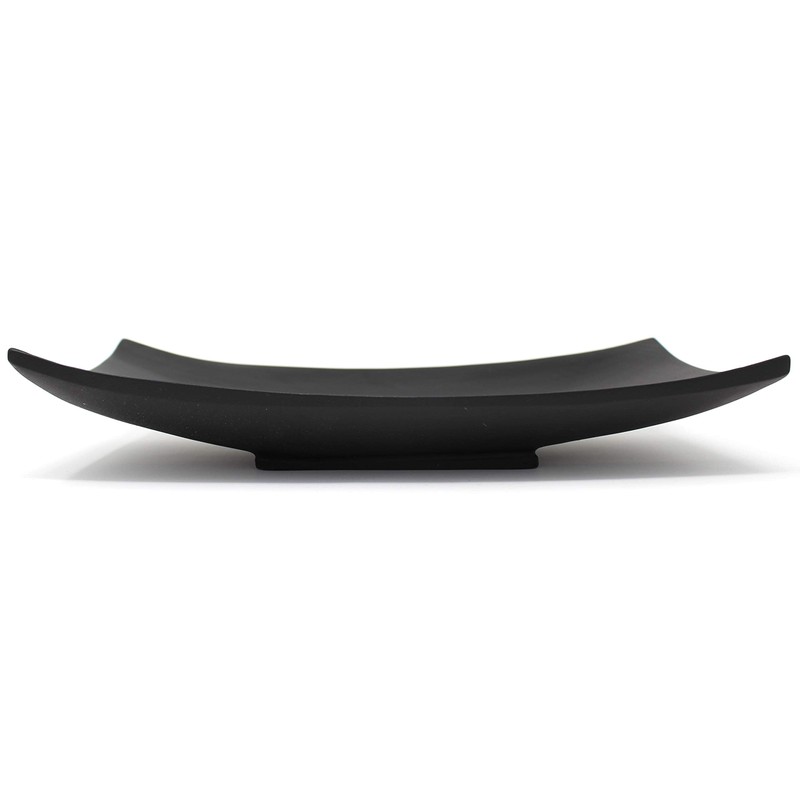 Trendy Wood & Light Decorative Bowl Canoe Mango Wood Black