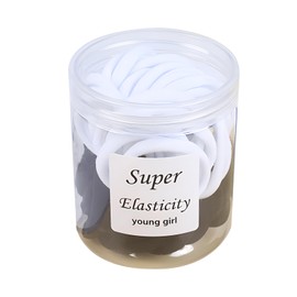 High elastic Hair Ties100 Pcs Thick Seamless Hair Ties Ponytail Holders Hair Accessories No Damage for Thick Hair (Black-White Color)