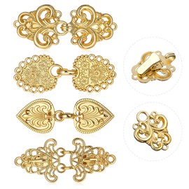 Dimeho Vintage Pullover Swirl Clip Pack of 4 Pullover Clips Cape Clips for Dress Retro Cardigan Clip Cape Pullover Cardigan Scarf Clips Scarf Collar Closure Dress Shirt Brooch Scarf Clip (Silver