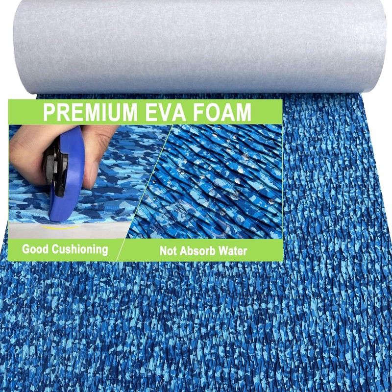 Boat Flooring EVA Foam Decking Sheet 94.5"x35.4" Camo Marine Flooring