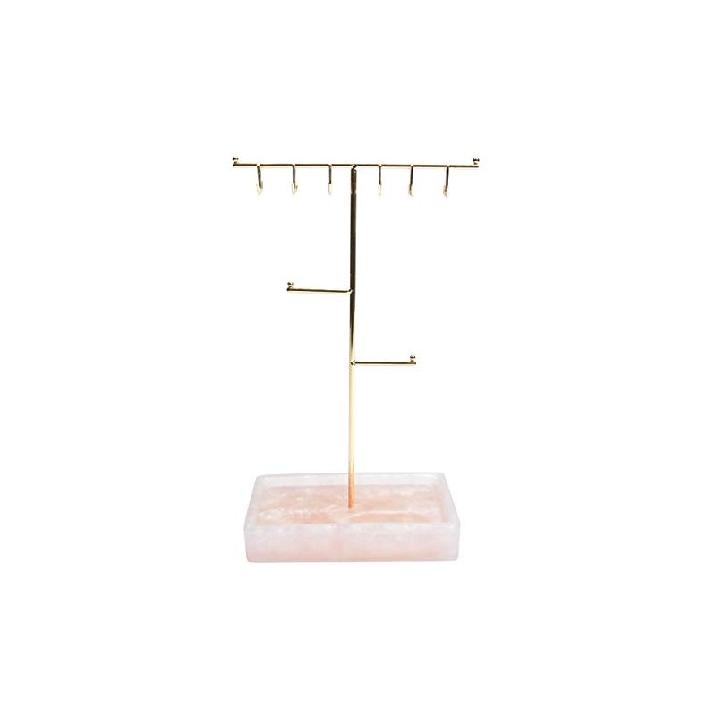 Stackers Large Rose Quartz T-Bar Jewellery Stand