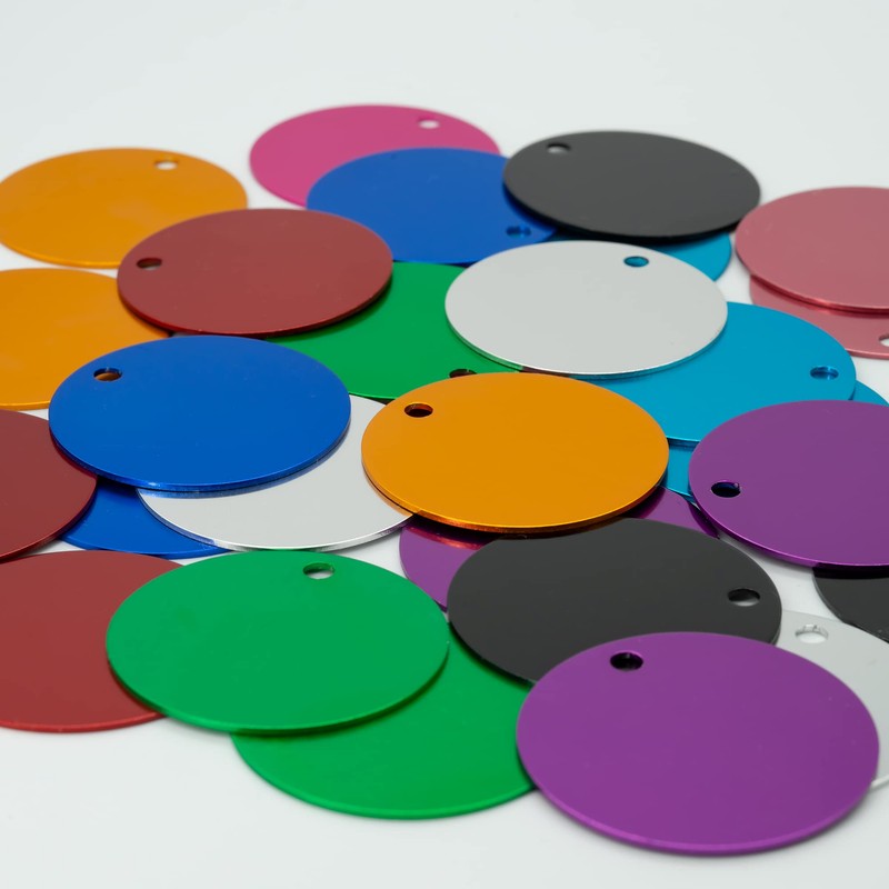 StayMax Round Aluminum Engraving Blanks Tags Stamping Blanks 25 Pack