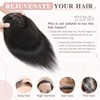 Silk-co Human Hair Toppers with Fringe for Thinning Hair Women
