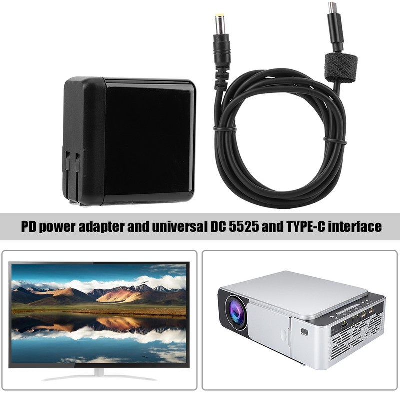 Power Adapter PD45W Fast Charging TypeC to DC5525 Data Cable