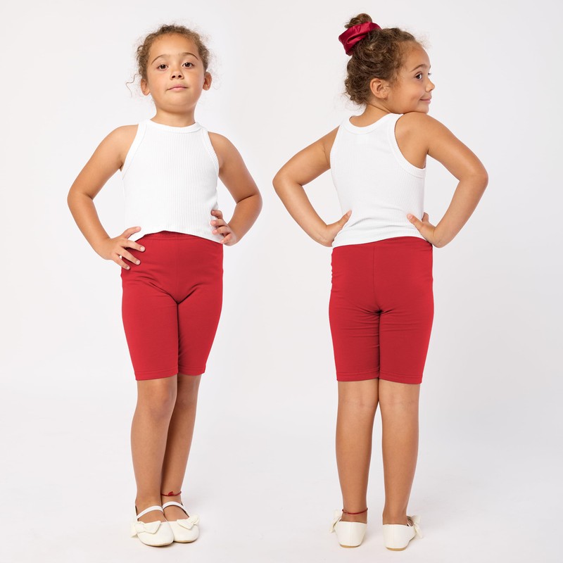 Merry Style MS10-227 Girls' Cotton Short Leggings, red