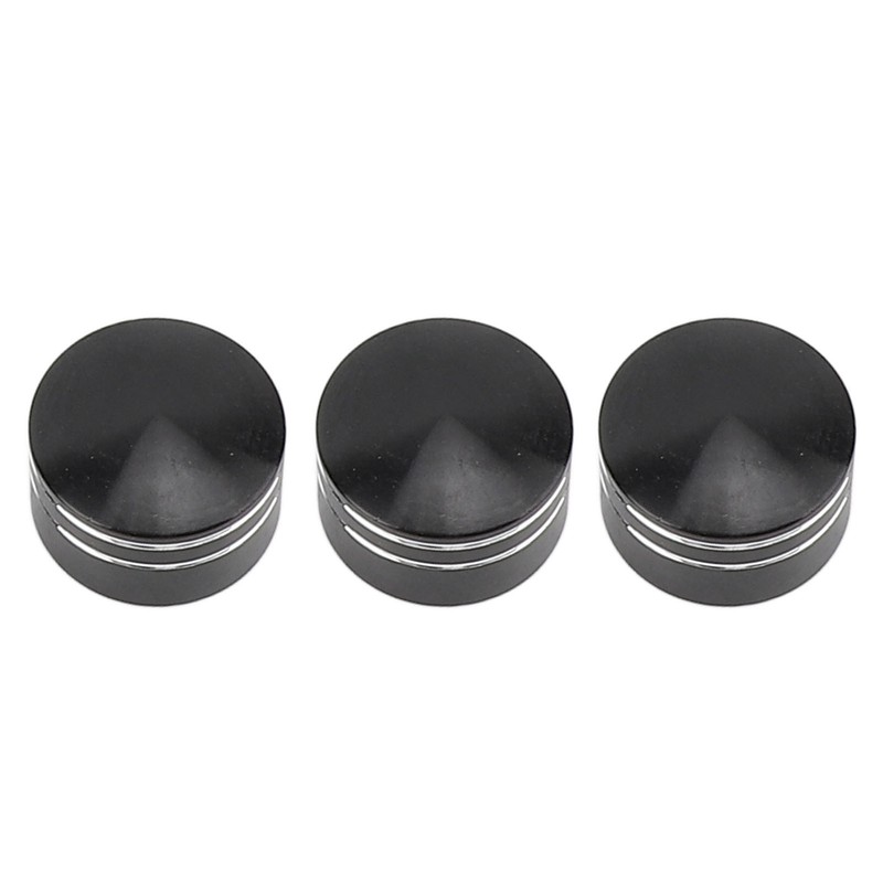 10PCS Motorcycle Head Bolt Cover CNC Aluminum Black Round Grooved