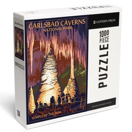 Lantern Press 1000 Piece Jigsaw Puzzle, Carlsbad Caverns National Park, New Mexico, Temple of The Sun, Painterly Series