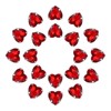 sourcing map 20Pcs Heart Sew on Rhinestone, 12x12mm Heart Crystal