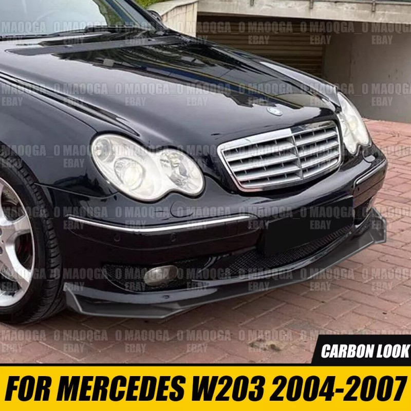 ZTT Front Bumper Lip Side Skirt For Mercedes W203 C320