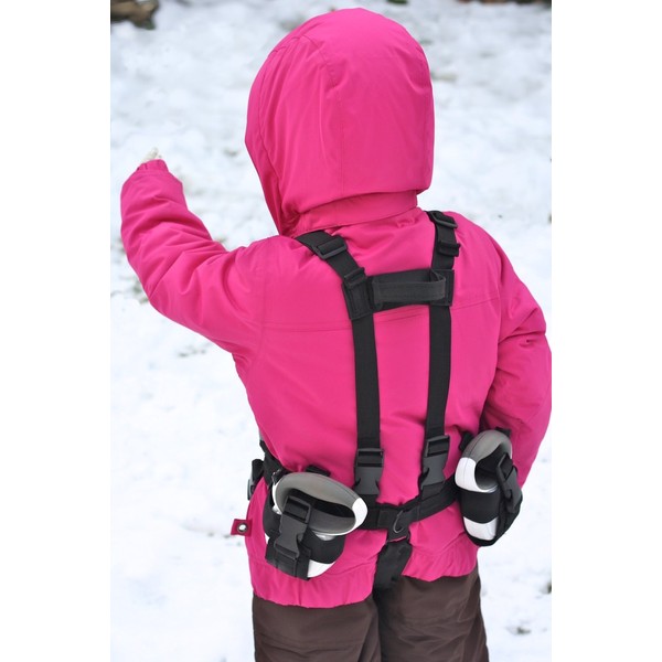 Lil' Ripper Gripper Kids Ski Trainer and Snowboard Trainer with Retractable Leashes and Tip Connector - Hand Assembled in Canada