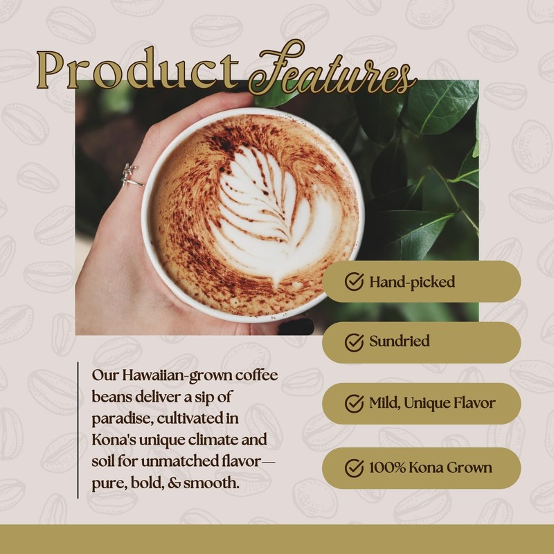 Hualalai Estate Coffee 100% Hawaiian Coffee 7oz Ground