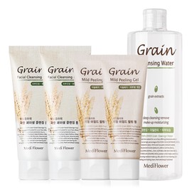Mediflower Grain Cleansing Series Set (2 grain cleansing foams + 2 grain mild peeling gels + 1 grain facial cleansing water) / 메디플라워 곡물 클렌징 시리즈 세트(곡물 클렌징폼 2개+곡물 마일드 필링젤2개+곡물 페이셜 클렌징 워터1개)
