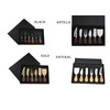 6 Piece Cheese Knife Set with Wooden Handle (Gold)