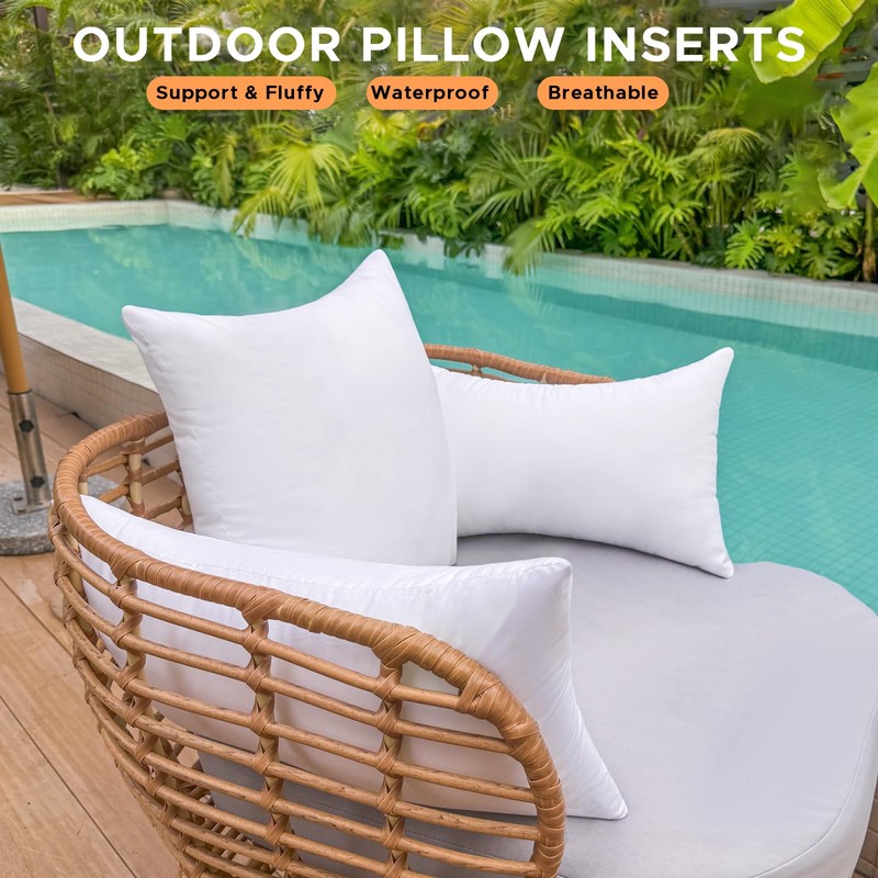 OTPIPCS 18 x 18 Outdoor Pillow Inserts Set of 4