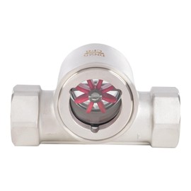 1" NPT Stainless Steel 304 Sight Water Flow Indicator Plastic Impeller 362Psi (1" NPT)