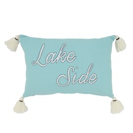 SARO LIFESTYLE Lake Side Serenity Throw Pillow Cover