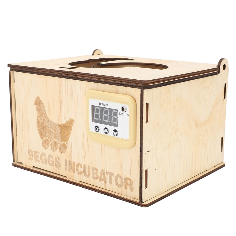 9 Egg Incubator Smart Pine Wood Efficient Thermostat Water Bed