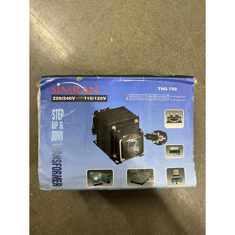 Simran THG-750 220/240V 110/120V Step Down Transformer 220 Volt To