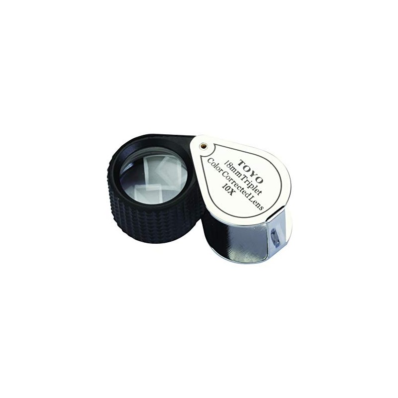 Toyo Professional 10X Magnifying Jeweler's Loupe with 18mm Triplet Lens,