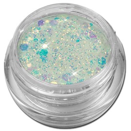 Glamour Mix Glitter Glitzer Puder Weiss Nailart