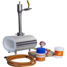 Propane Gas Forge Single Burner - Portable Blacksmithing Forge Kit for Knife Making Professionals Artists Hobbyists Farrier Forging Blacksmith Tools Equipment Stainless Steel Oval Forge (Complete kit)