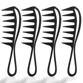 Pack of 2 Curling Combs, Strands Comb, Wide Teeth Comb, Shark Tooth Comb, Professional Hairdresser, with 2 Pieces Precision Comb, Needle Handle Comb, Hair Comb for Hair Styling Salon
