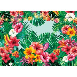 Tropical Palm Leaves Backdrop Floral Leaves Summer Jungle Hawaiian Luau Party Photography Background Aloha Theme Wedding Baby Shower Birthday Party Decorations banner Photo Booth Props (7x5FT)
