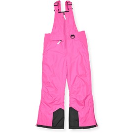 Arctic Quest Boys Girls Unisex Classic Ski & Snow Bib Overall Winter Snowsuit Water-Resistant Windproof Outdoor Rain Bib, Intense Pink, 14-16