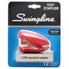 Swingline Red Mini Stapler With Staples, Tot, 12 Sheet Capacity,