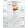 CALZITALY 2 Pairs Unisex Socks with Rainbow Pattern, Cotton Stockings
