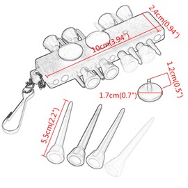 1Pcs Outdoor Golf Tee Holder Carrier 12 Wooden Golf Ball Tees+3 Ball Markers+Keychain