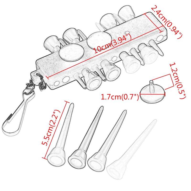 1Pcs Outdoor Golf Tee Holder Carrier 12 Wooden Golf Ball
