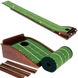 Dachenus Putting Green Indoor,Putting Mat for Indoors, Putting mat, Golf Gifts, Putting Mat Indoor Golf Matt Putting Green with Automatic Ball Return for Indoor and Outdoor, Office