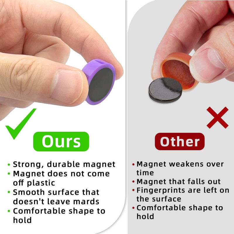 DIFIT Fridge Magnets, Magnets for Whiteboard, 100PCS 10 Colors, Small