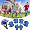 7pcs Kids Helmet Set Knee Pads Elbow Pads Wrist Guards