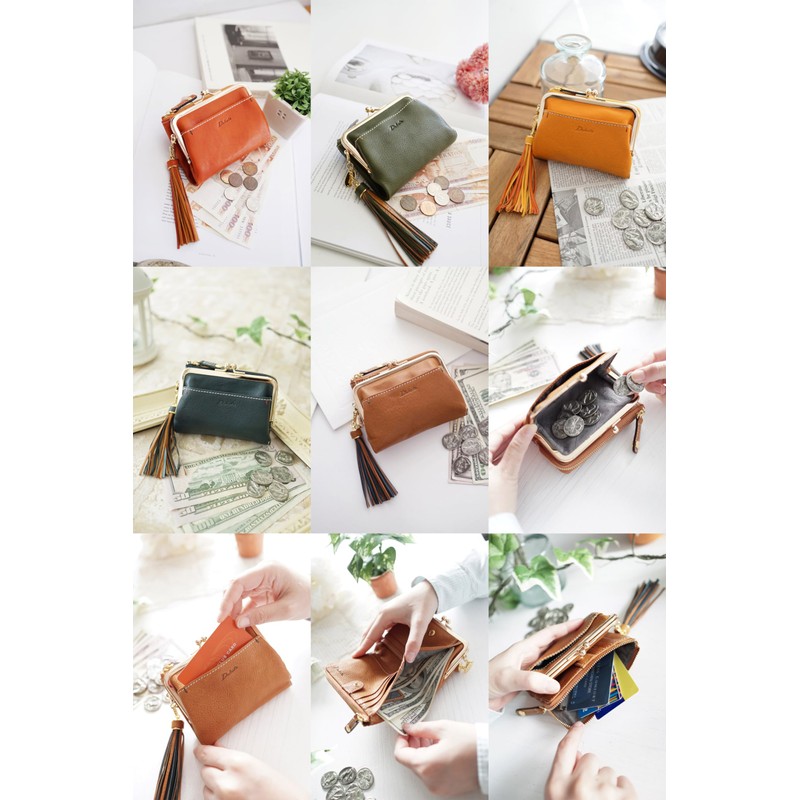 Dakota DA-35180 Women's Bifold Wallet, Genuine Leather, navy