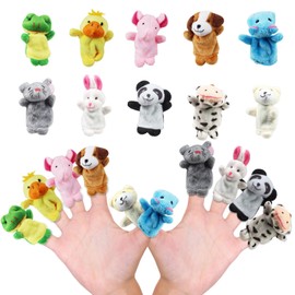 5 PCS Finger Puppets for Kids Toddlers Ages 1-3 3-5 4-8, Mini Plush Animals Baby Finger Puppet Toys, Puppet Show Theater Props, Small Prize Box Toys, Bulk Party Favors for Kids, Toddlers