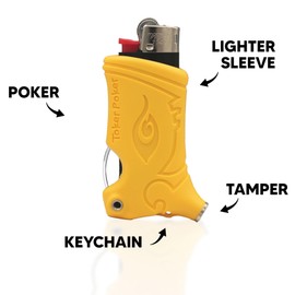 Toker Poker - Mini Bic, Keychain, Lighter Case, Multi Tool of Camping and Other (Lavender)
