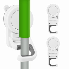 Tinkeep 3pack Suction Cup Broom and Mop Holder Wall Mount No Drill Mop and Broom Gripper Mop Handle Hanger Household Cleaning Organizer, Holds up to 15lb (3)