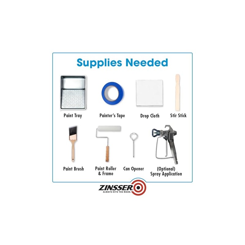Zinsser 2001 Bulls Eye 1-2-3 All surface Primer, Gallon, White