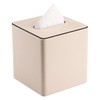 KINGFOM Leather Tissue Box Cover – Square Modern PU Leather